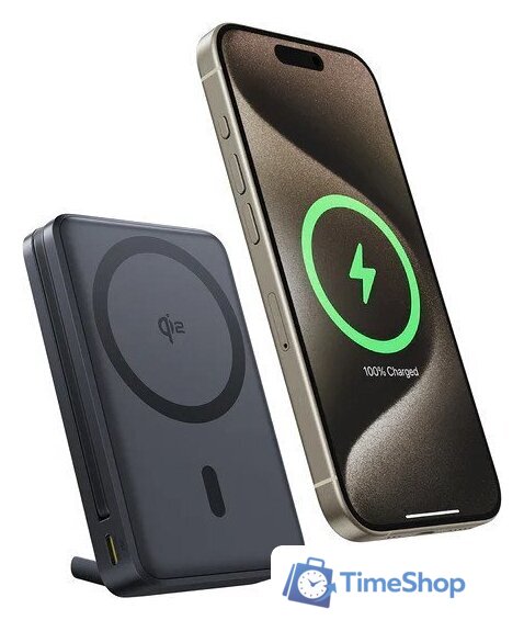 Внешний аккумулятор Baseus Nomos Qi2 Magnetic Power Bank 10000mAh (черный) - Изображение №1 — Интернет-магазин Time-Shop
