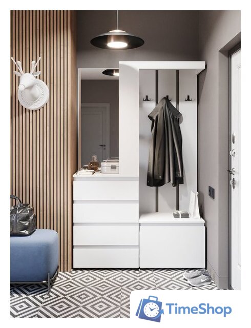 Стенка НК-Мебель Stern 72677827 (белый) - Изображение №5 — Интернет-магазин Time-Shop