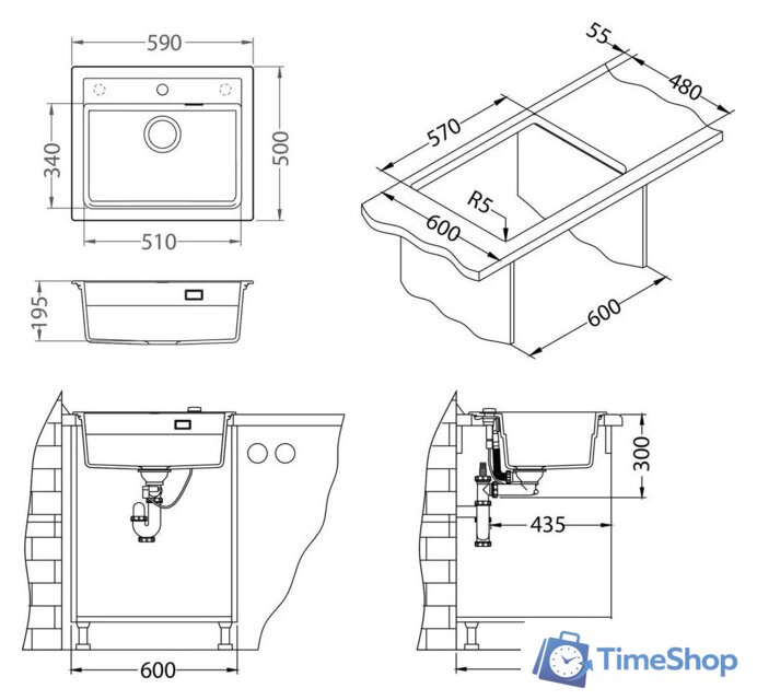 Кухонная мойка Alveus Atrox 30 1148162 - Изображение №3 — Интернет-магазин Time-Shop