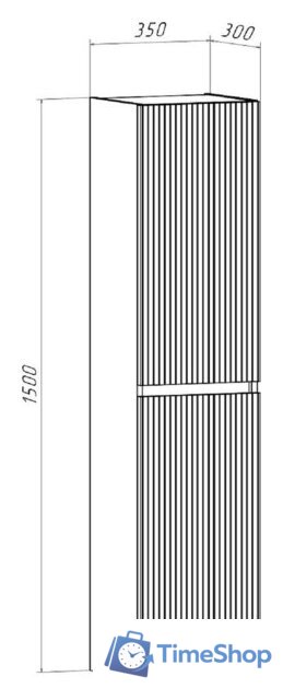  Runo Шкаф-пенал для ванной Модена (подвесной, крафтовый дуб) - Изображение №8 — Интернет-магазин Time-Shop