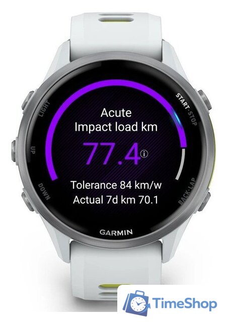 Умные часы Garmin Forerunner 970 47 мм (белый/зеленый) - Изображение №5 — Интернет-магазин Time-Shop