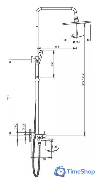 Душевая система  Splenka S05.24.06 - Изображение №3 — Интернет-магазин Time-Shop