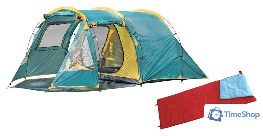 Кемпинговая палатка Coyote Dakota CL-A08-Green (со спальным мешком ZC-SB001 красный) - Изображение №1 — Интернет-магазин Time-Shop