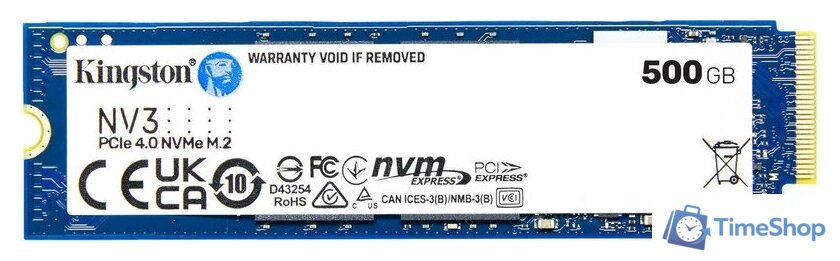 SSD Kingston NV3 500GB SNV3S/500GBK - Изображение №1 — Интернет-магазин Time-Shop