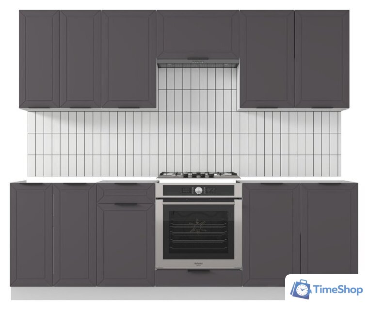 Готовая кухня Mio Tesoro Корнелия Ода-плюс 2.4 без столешницы (графит) - Изображение №1 — Интернет-магазин Time-Shop