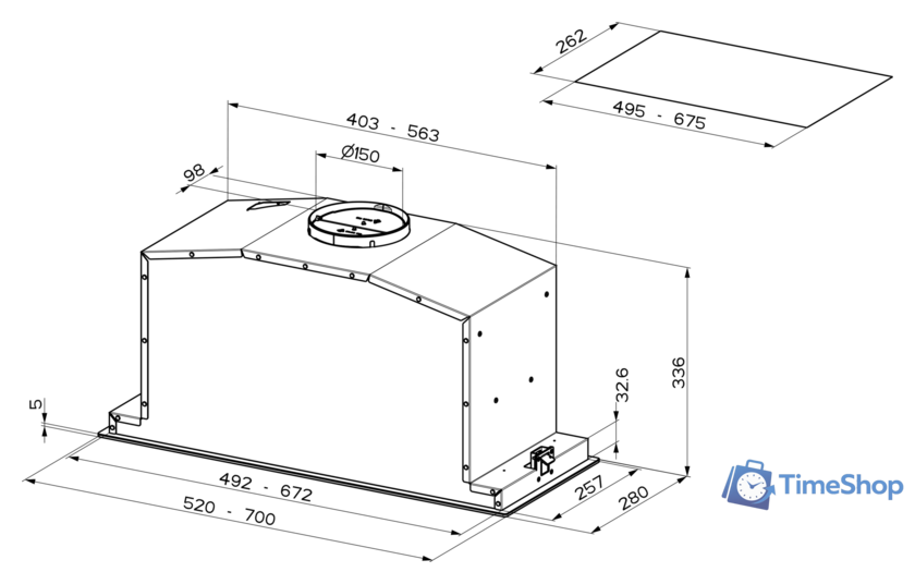 Кухонная вытяжка Faber BI-Air KL A70 305.0615.687 - Изображение №3 — Интернет-магазин Time-Shop