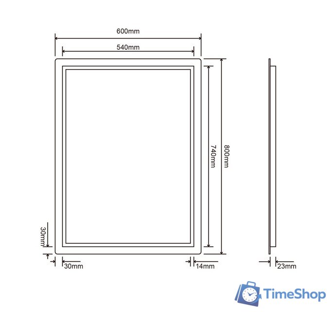 Roxen Зеркало Pure 510175-60 60х80 - Изображение №10 — Интернет-магазин Time-Shop