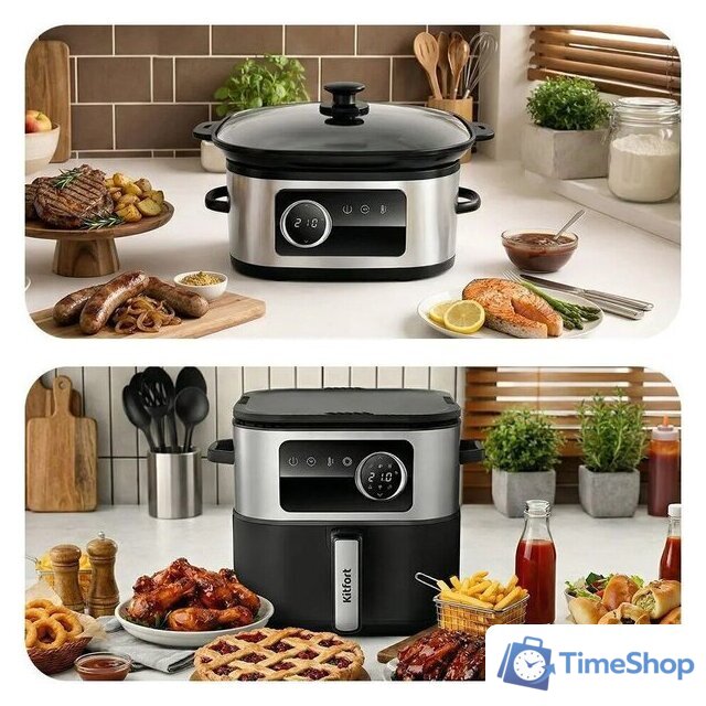 Аэрогриль (аэрофритюрница) Kitfort KT-8127 - Изображение №2 — Интернет-магазин Time-Shop