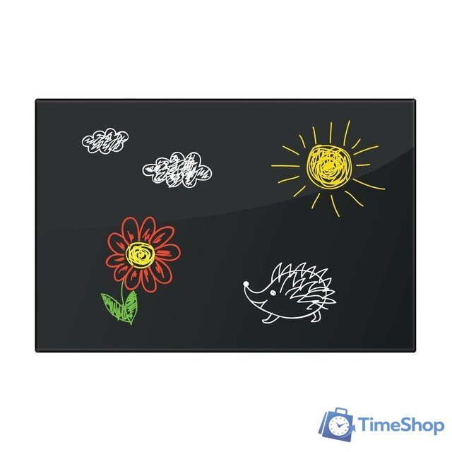 Магнитно-маркерная доска BRAUBERG стеклянная 60х90 см (черный) - Изображение №2 — Интернет-магазин Time-Shop