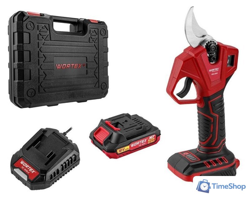 Секатор Wortex CBS 2030 1329798 (с 1-им АКБ, кейс) - Изображение №1 — Интернет-магазин Time-Shop