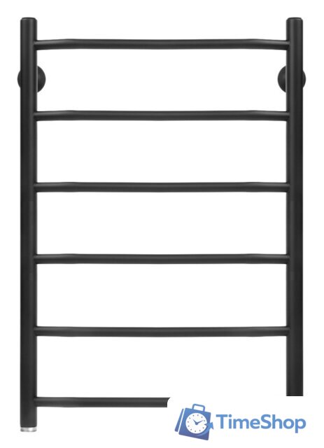 Полотенцесушитель Granula Трапеция 50х80 6 перекладин (нижнее подключение, черный матовый) - Изображение №1 — Интернет-магазин Time-Shop