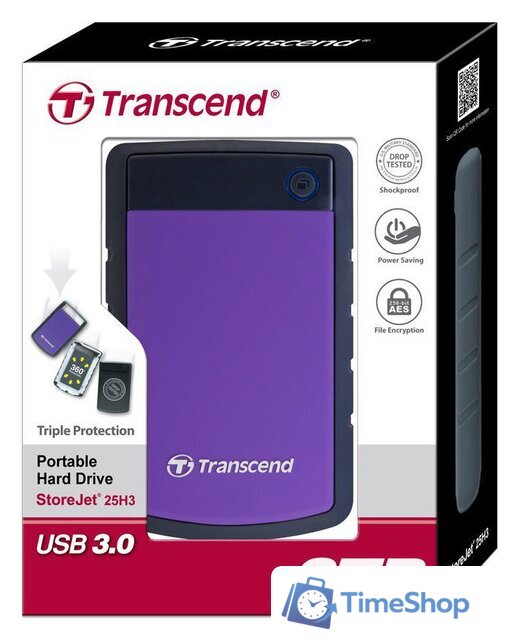 Внешний накопитель Transcend StoreJet 25H3P 2TB (TS2TSJ25H3P) - Изображение №4 — Интернет-магазин Time-Shop