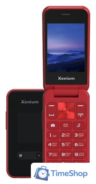 Кнопочный телефон Xenium X680 (красный) - Изображение №1 — Интернет-магазин Time-Shop