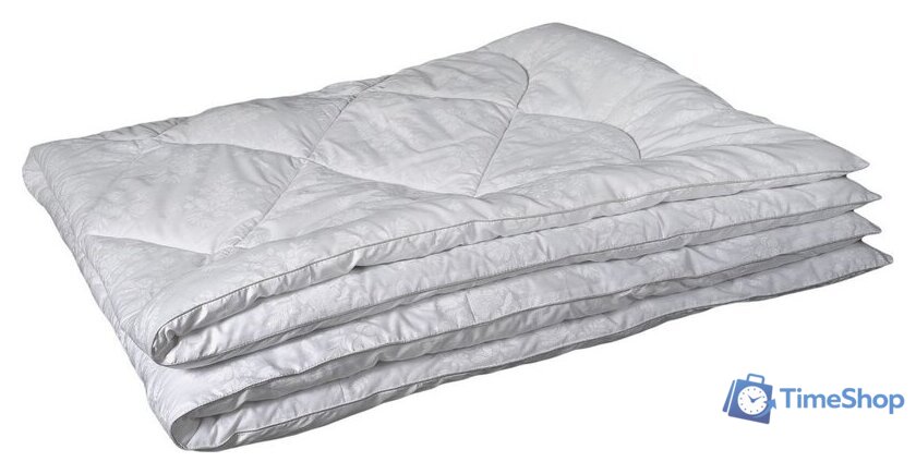 Одеяло Реноме 1.5сп Поплин белый 14/031Б 140x205 (овечья шерсть, 400) - Изображение №1 — Интернет-магазин Time-Shop