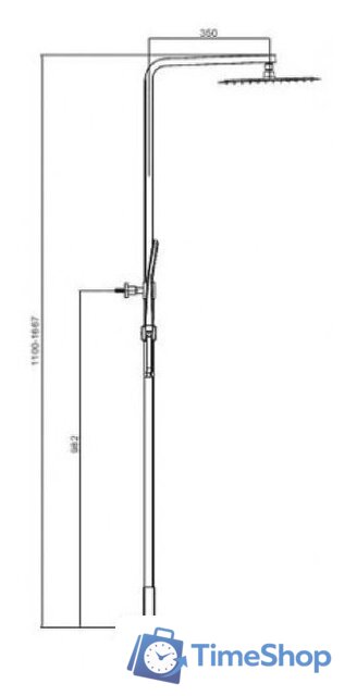 Душевая система  Gappo G2418 - Изображение №2 — Интернет-магазин Time-Shop