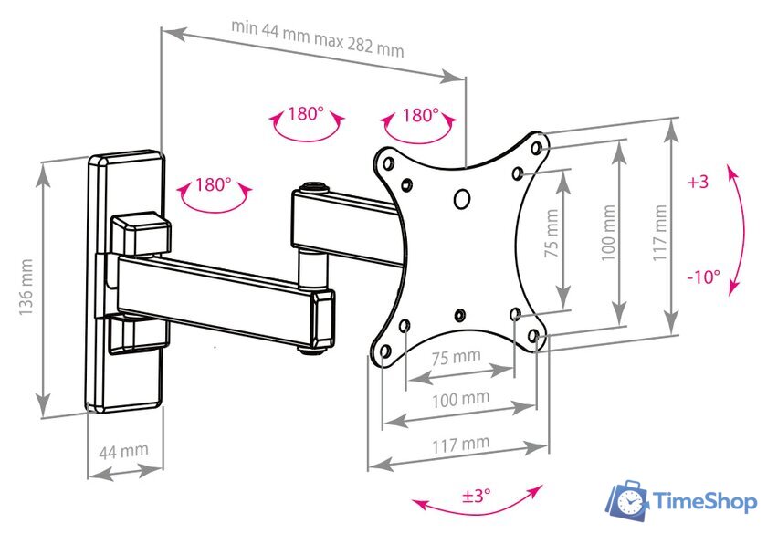 Кронштейн для телевизора Arm Media MARS-2 - Изображение №3 — Интернет-магазин Time-Shop