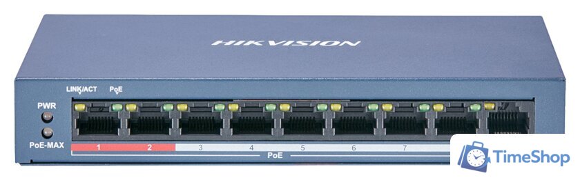 Неуправляемый коммутатор Hikvision DS-3E0109P-E/M(B) - Изображение №1 — Интернет-магазин Time-Shop