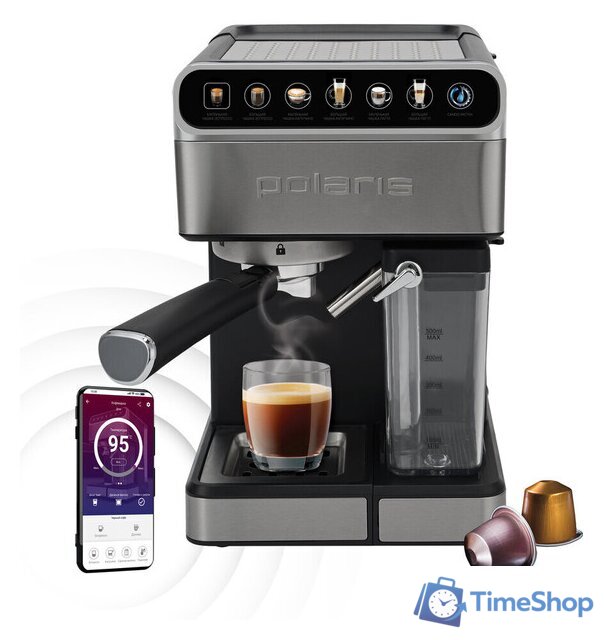 Рожковая кофеварка Polaris PCM 1540 Wi-Fi IQ Home - Изображение №1 — Интернет-магазин Time-Shop