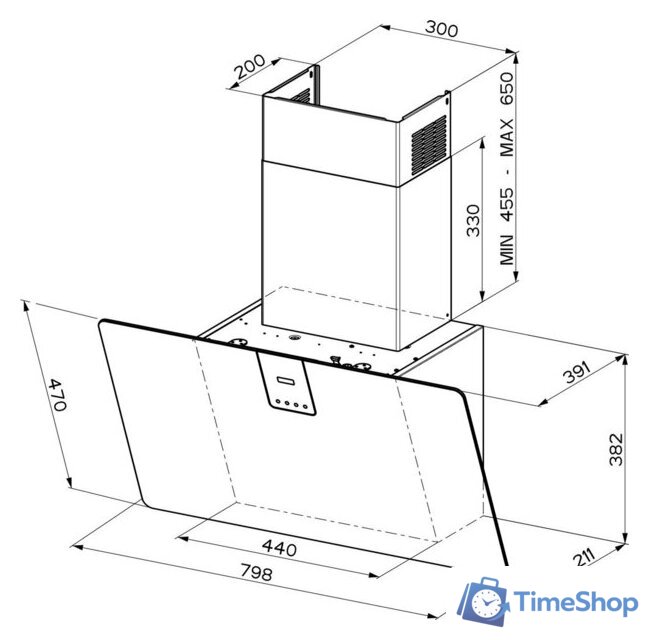 Кухонная вытяжка Faber Soft Edge Grey London A80 330.0597.527 - Изображение №3 — Интернет-магазин Time-Shop