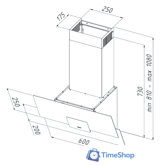 Кухонная вытяжка Akpo Omega eco 60 WK-4 (черный) - Изображение №3 — Интернет-магазин Time-Shop