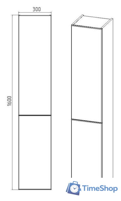  Viant Шкаф-пенал София VSOF300-PENR - Изображение №4 — Интернет-магазин Time-Shop