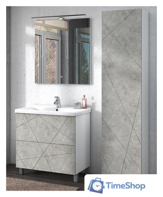  Vigo Шкаф-пенал Geometry 450 (бетон) - Изображение №2 — Интернет-магазин Time-Shop