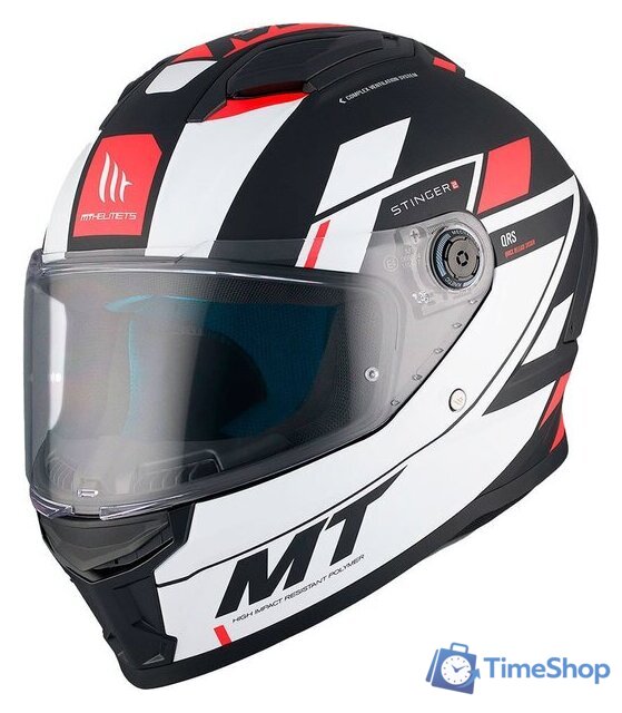 Мотошлем LS2 Stinger 2 Zivze (XL, черный/белый) - Изображение №1 — Интернет-магазин Time-Shop