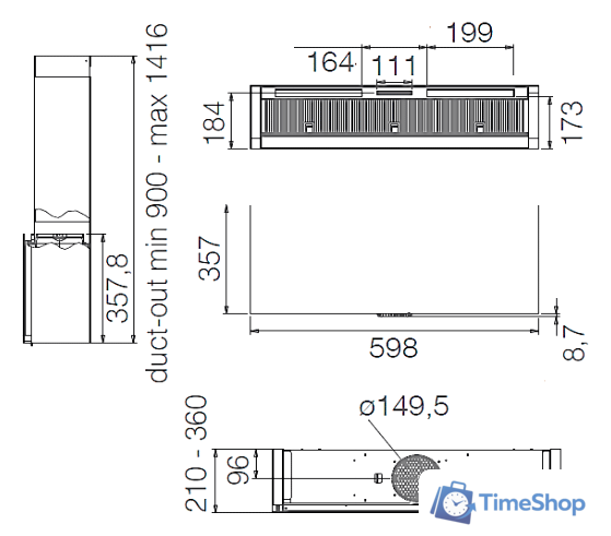 Кухонная вытяжка Elica Rules NAKED/F/60 PRF0163758 - Изображение №8 — Интернет-магазин Time-Shop