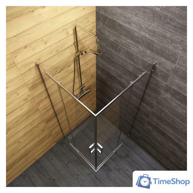 Душевой уголок Triton Каппа Хром А1 90х90 без поддона (прозрачное стекло) - Изображение №7 — Интернет-магазин Time-Shop