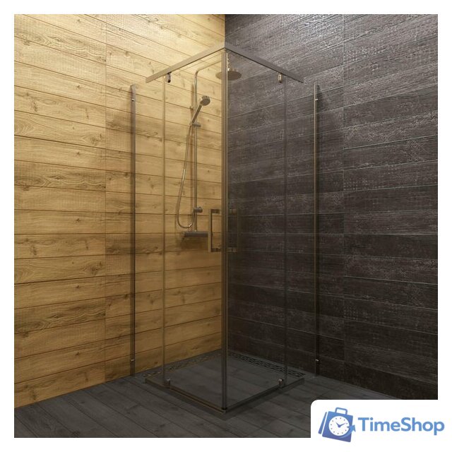 Душевой уголок Triton Каппа Хром А1 90х90 без поддона (прозрачное стекло) - Изображение №6 — Интернет-магазин Time-Shop