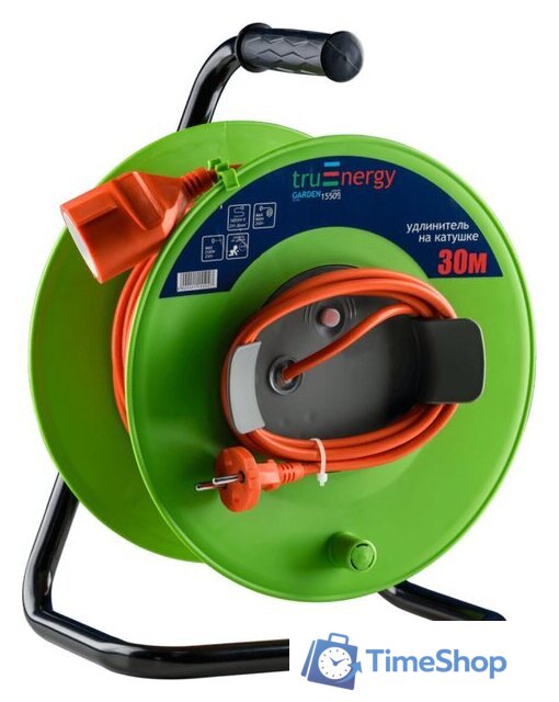 Удлинитель на катушке TruEnergy 15509 (30 м, зеленый) - Изображение №1 — Интернет-магазин Time-Shop