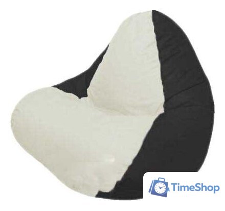 Кресло-мешок Flagman Релакс Г4.1-010 (белый/черный) - Изображение №1 — Интернет-магазин Time-Shop