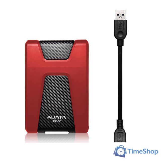Внешний накопитель ADATA DashDrive Durable HD650 2TB (красный) - Изображение №6 — Интернет-магазин Time-Shop