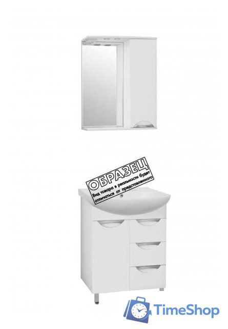  Style Line Тумба под умывальник Жасмин 70 3 ящика (для классической раковины) - Изображение №5 — Интернет-магазин Time-Shop