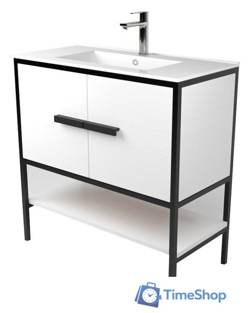  Дабер Тумба под умывальник 010 WeltWasser Deilbach 7517-80 Т10.8W.2.5 (черный/белый) - Изображение №1 — Интернет-магазин Time-Shop