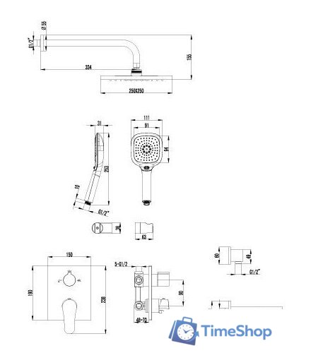Душевая система  Lemark Shift [LM4322C] - Изображение №2 — Интернет-магазин Time-Shop