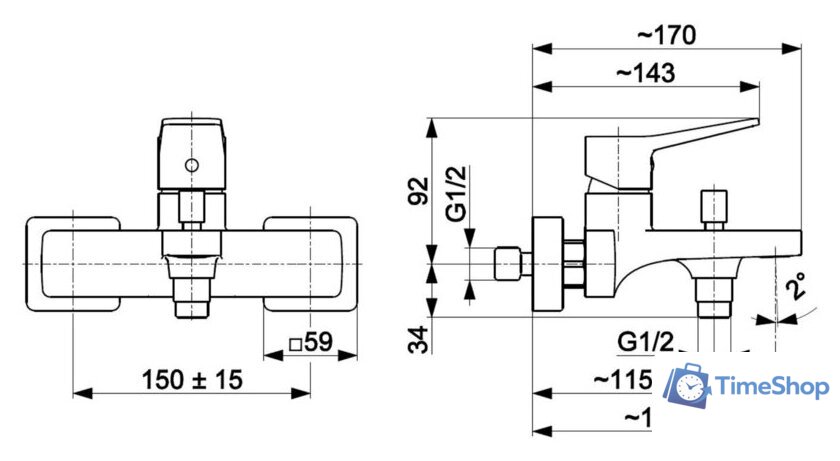 Смеситель KFA Malaga 452401034 - Изображение №2 — Интернет-магазин Time-Shop
