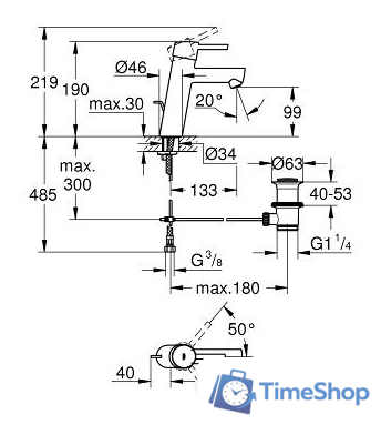 Смеситель Grohe Concetto [23450001] - Изображение №2 — Интернет-магазин Time-Shop