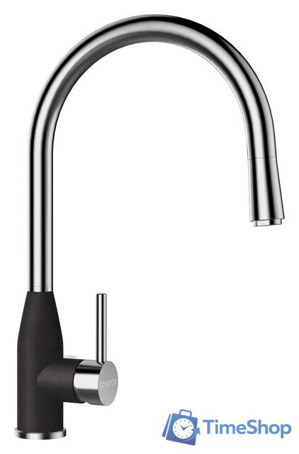 Смеситель Schock Kavus-D (сталь/оникс) - Изображение №1 — Интернет-магазин Time-Shop