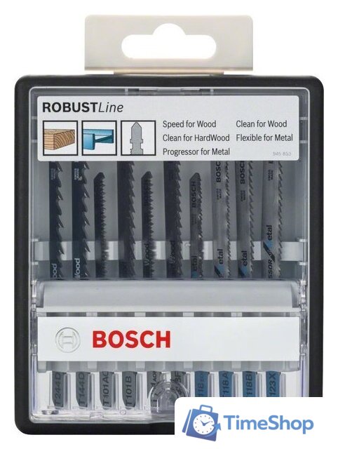 Набор пильных полотен Bosch Robust Line 2607010542 (10 шт) - Изображение №1 — Интернет-магазин Time-Shop
