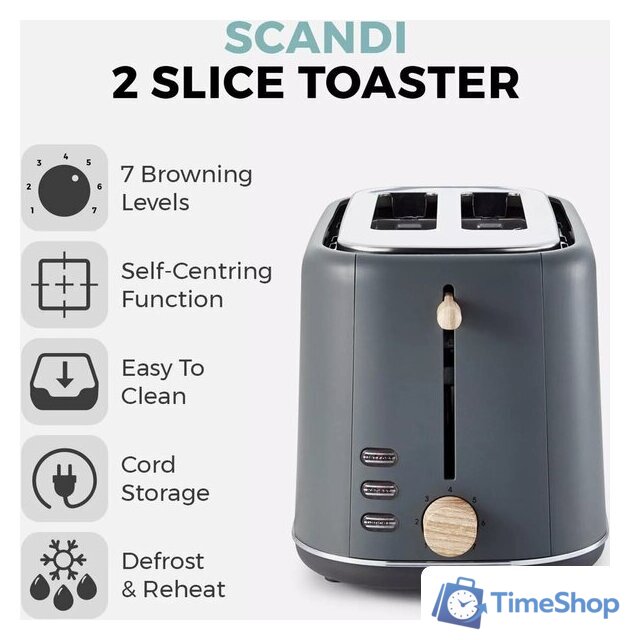 Тостер Tower Scandi T20027G - Изображение №2 — Интернет-магазин Time-Shop