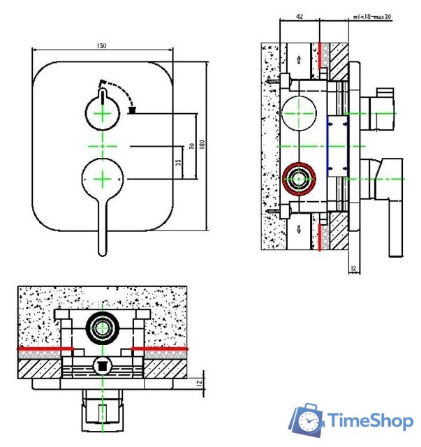 Смеситель Maxonor Pure Life PL84106 - Изображение №3 — Интернет-магазин Time-Shop