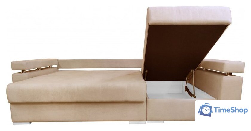 Угловой диван Bobrovmebel Мадрид правый (микровелюр симпл 42 бежевый) - Изображение №2 — Интернет-магазин Time-Shop