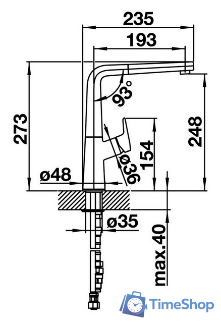 Смеситель Blanco Avona-S (хром) - Изображение №2 — Интернет-магазин Time-Shop
