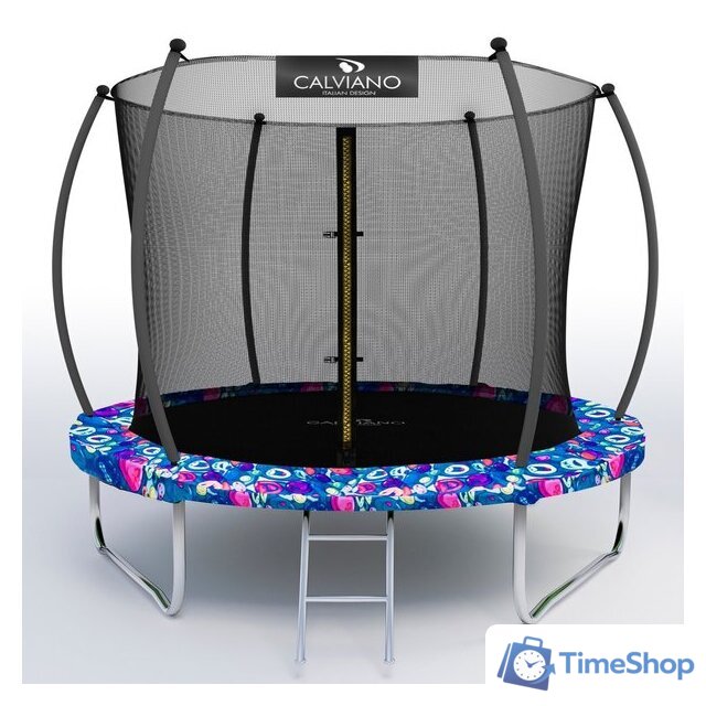 Батут Calviano Inside Master Smile 252 см - 8ft (внутренняя сетка, с лестницей) - Изображение №1 — Интернет-магазин Time-Shop