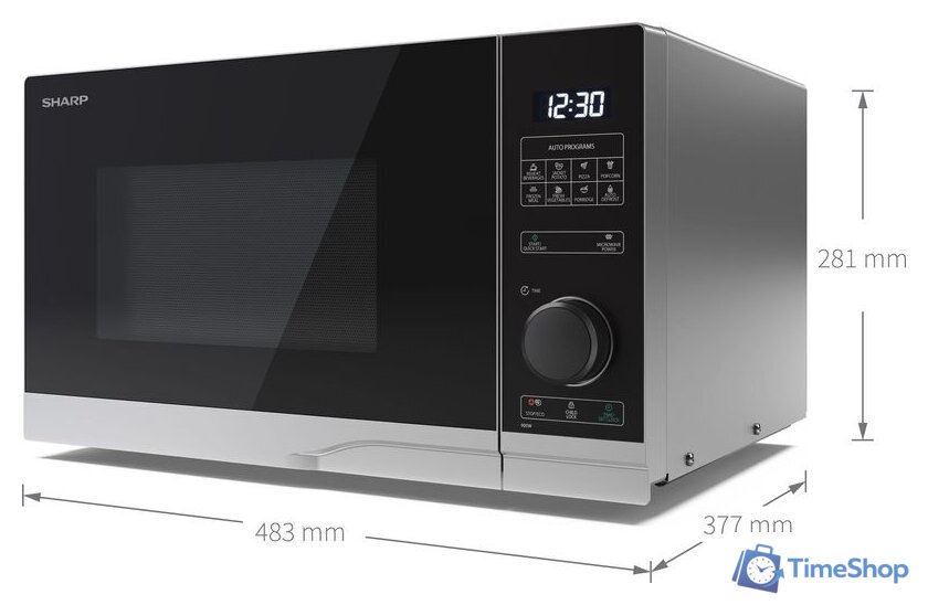 Микроволновая печь Sharp YC-PS234AE-S - Изображение №5 — Интернет-магазин Time-Shop
