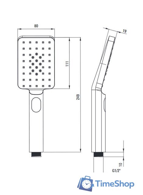 Душевая система  Deante Alpinia NAC Z1AM - Изображение №3 — Интернет-магазин Time-Shop