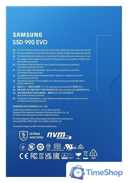 SSD Samsung 990 Evo 1TB MZ-V9E1T0BW - Изображение №6 — Интернет-магазин Time-Shop