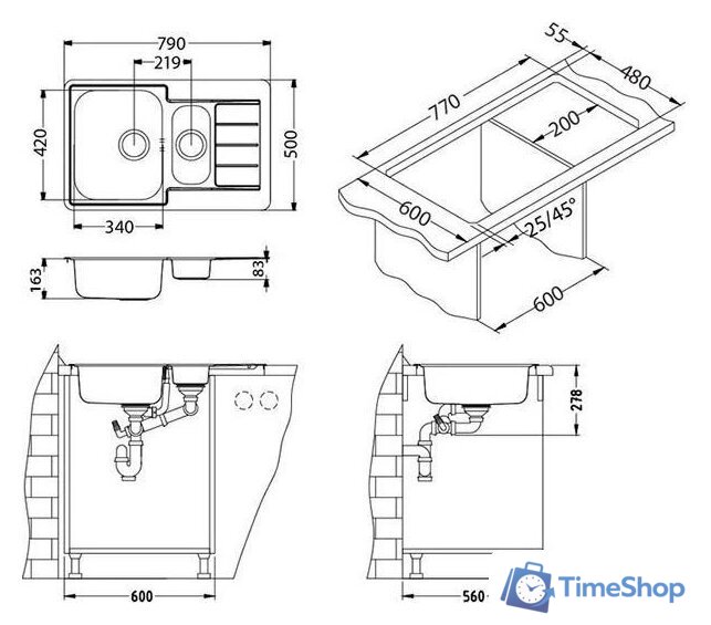 Кухонная мойка Alveus Line 70 1082559 - Изображение №2 — Интернет-магазин Time-Shop