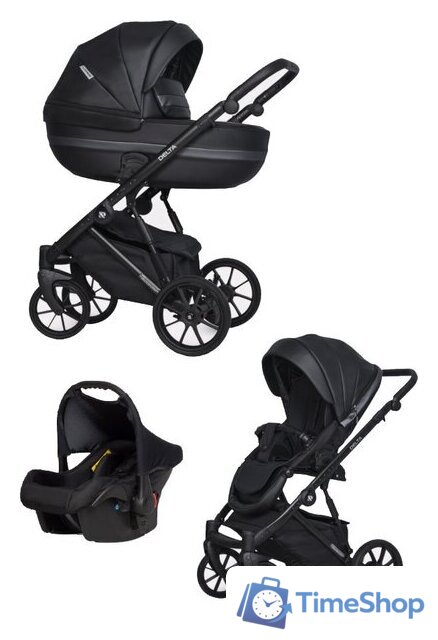 Универсальная коляска Riko Basic Delta Ecco (3 в 1, 15/black) - Изображение №1 — Интернет-магазин Time-Shop